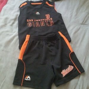 SF Giants Tank Top & Shorts by Majestic (2T)